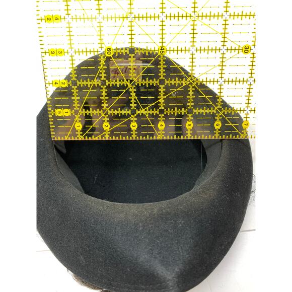 Vintage Karo New York Black Felt Hat Pearl Accent Veil Cocktail Fascinator - Picture 7 of 7